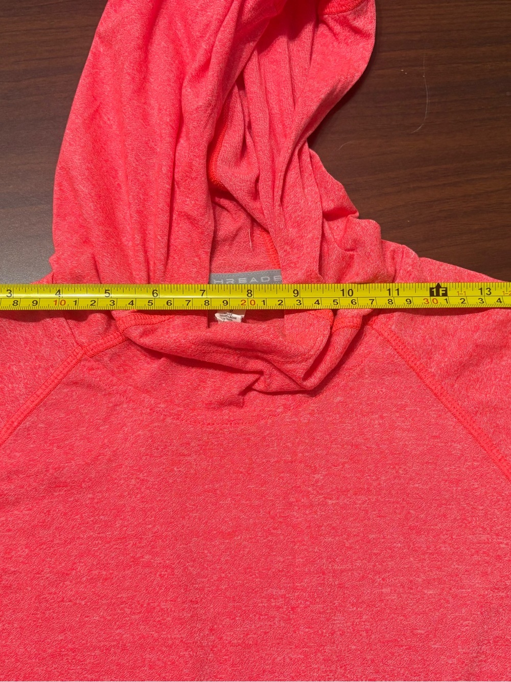 Under Armour Threadborne HeatGear Hoodie Heather Coral Red Pullover Size S - Picture 2 of 10